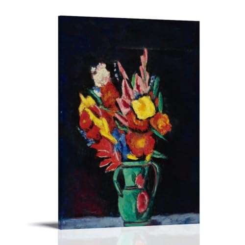 Impression murale expressionniste pour embellir grand mur vide toile fleurs