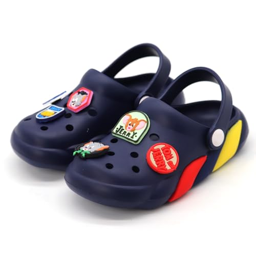 Image of SVAAR x Tom & Jerry Slingback Clog Shoes for Boys & Girls || Indoor & Outdoor Sandals Clogs for Kids with 6 Tom & Jerry Charms