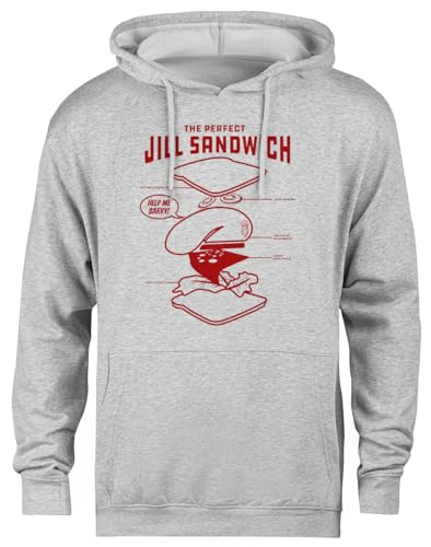Pull à capuche gris unisexe The Perfect Jill Sandwich au style décontracté
