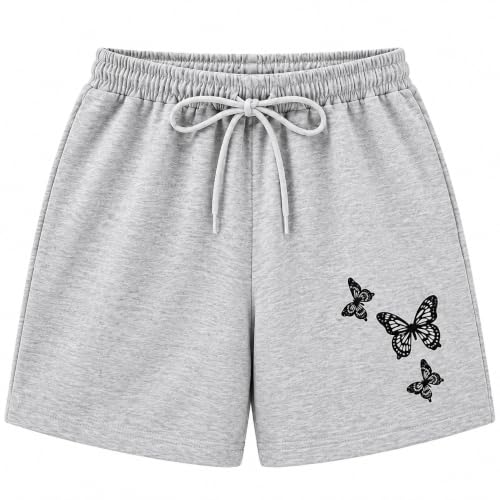 Image of MIKRAM Women's Butterfly Print Cotton Shorts Pack -1 You Order Muliti Quantity You Will GET Grey & Black