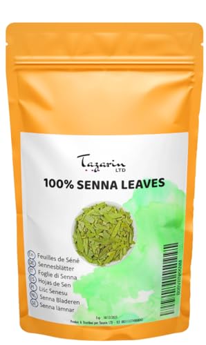 250g Feuilles de Séné Entières - Puissant Purgatif, Laxatif Naturel - Tazarin Ltd - Favorise le...