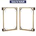 Fence Gate Kit Gate Hardware, 2 Set Anti Sag Gate Kit Heavy Duty No Sag, Anti Twist Gate Frame Corner Brackets Kit Withstand 150 lbs, Gate Hardware Kit for Wood Fence Gate