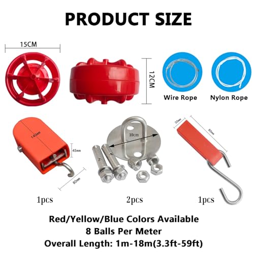 Divisores de carril de piscina, kit de valla de seguridad de 15 cm con cuerda de boya y ganchos, divisor duradero de 39.8 pies para mejorar la seguridad y el entrenamiento de la piscina, fácil