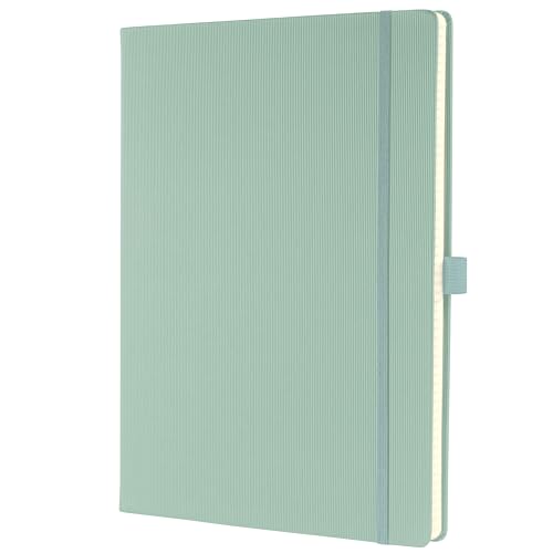 SIGEL CO681 Conceptum Notebook, lined, approx. A4, Green, hardcover, 194 pages, Mint green