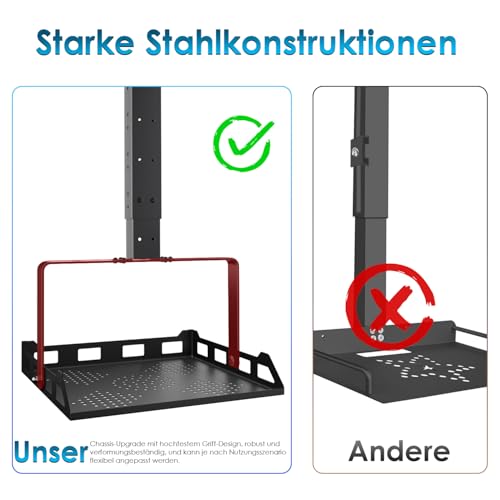 Salange Beamer Halterung Deckenhalterung, Höhenverstellbar Projector Halterung Decke,Universal wandhalterung Verdeckte Kabelführung,Tragkraft bis zu 10 kg,Beamerhalterungr für Heimkino Büro,Schwarz