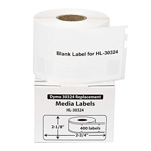 Houselabels Compatible Dymo 30324 Media Labels (2-1/8" X 2-3/4") Compatible With Rollo, Dymo Lw Printers, 12 Rolls / 400 Labels Per Roll #TOP5