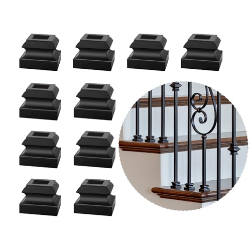 Wemily 10-Pack Satin Black Iron Baluster Shoes - Flat Shoes
