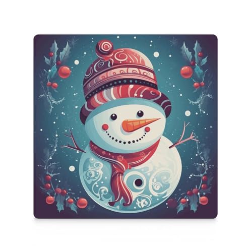 Dessous de verre bonhomme de neige réutilisable pour table basse - 4