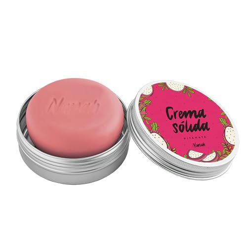 Geles Corporales, NANAH EN SÓLIDO Crema Sólida de Pitahaya, antioxidante, refrescante, suavizante y reafirmante, vegana, con ingredientes naturales, 80 g