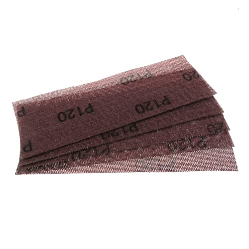 ZSBLXHHJD Schleifpapier, 25 Stück, 198 x 70 mm, Netz-Schleifscheiben, Haken und Ringform, Schleifpapier, staubfrei, Anti-Verstopfung, scharfes Schleifpapier, geeignet für Auto-Holz Cover
