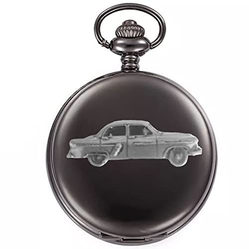 Montre gousset homme à quartz personnalisable pour passionnés d'autos vintage