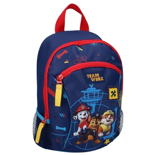 mybagstory Mochila - Pat Patrulla Canina - Niño - Escuela - Primaria - Kindergarten - Guardería - Guardería - Mochila infantil - Talla 28 cm - Tirantes ajustables, azul