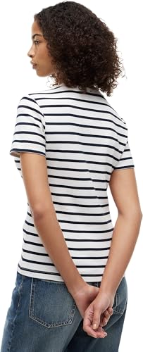 Tommy Hilfiger Damen T-Shirt Kurzarm Slim Cody Rundhalsausschnitt, Mehrfarbig (Breton/ECU/Dark Night Navy), XS – Ansicht 3