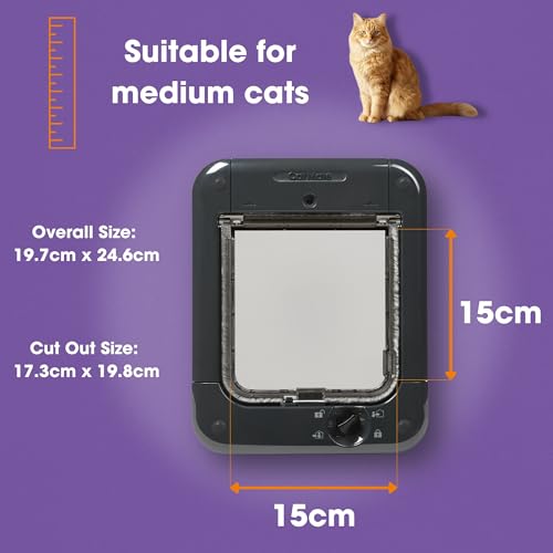 Cat Mate entrée sélective chat micropuce marron pour porte