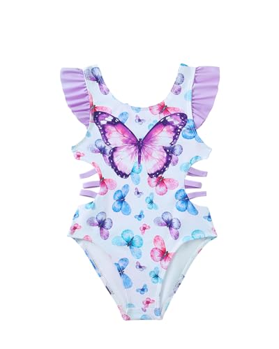 Image of Mioglrie Toddler Baby Swimsuit Girl Bathing Suit Girl 2T 3T 4T 5T 6T Girls One Piece Swimsuits Color Block Swimwear