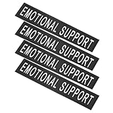 HAKIDZEL Reflektierende Aufnäher Hundeweste aus Pu Leder für Hundegeschirr 4 Stück Weiche und Strapazierfähige für Sichere Spaziergänge und Training