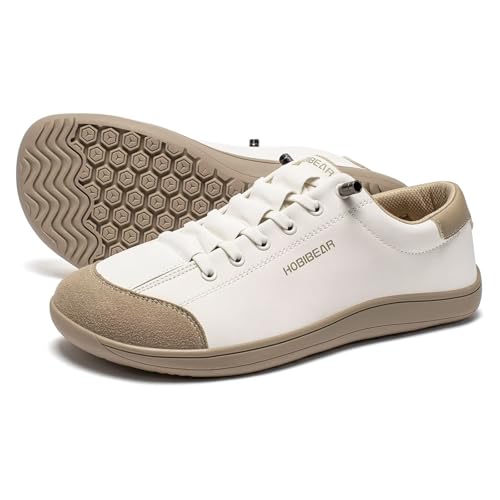 HOBIBEAR Leather Barefoot Shoes Lightweight Wide Toe Box Zero Drop Slip-on Shoes for Women2