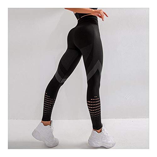 SSGLOVELIN De Cintura Alta Aptitud de la Gimnasia de Las Polainas inconsútiles de Las Mujeres Medias energía Entrenamiento Correr Activewear Pantalones de la Yoga Hueco Deporte Entrenamiento Desgaste Cover