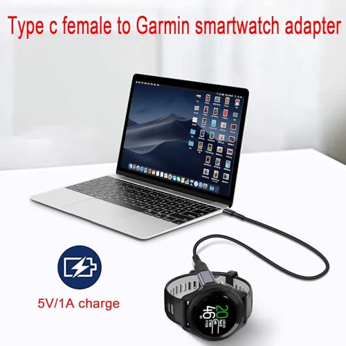 Image of Tobo USB C Watch Adapter Connector, Charging Head to Type C Female Converter Coupler, Aluminum Housing, for Smartwatch, Bracelet,