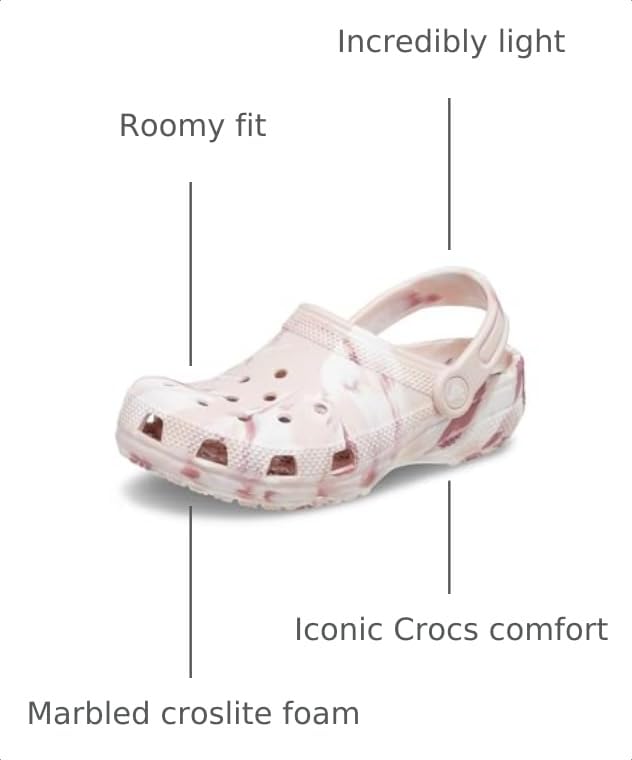 Image of Crocs Unisex-Child Classic Watercolor Marbled Clog