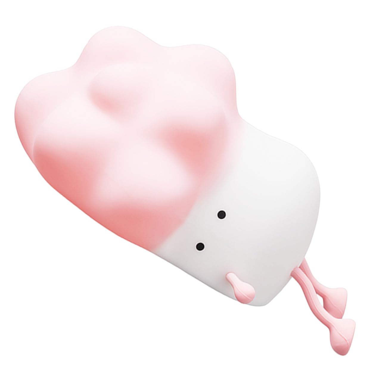 Lampada Notturna in Silicone Caricabatterie 1200mah, Luce Regolabile e Funzione Timer, Design Cartone Animato Rosa per Bambini