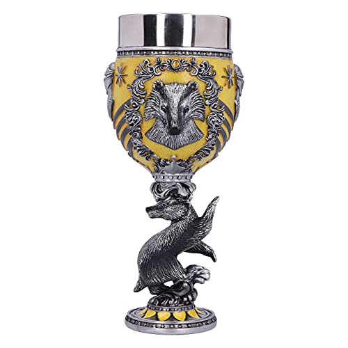 Nemesis Now Harry Potter Huffelpuf Hogwarts House verzamelbeker, hars, geel zilver, 19,5 cm - Image 4