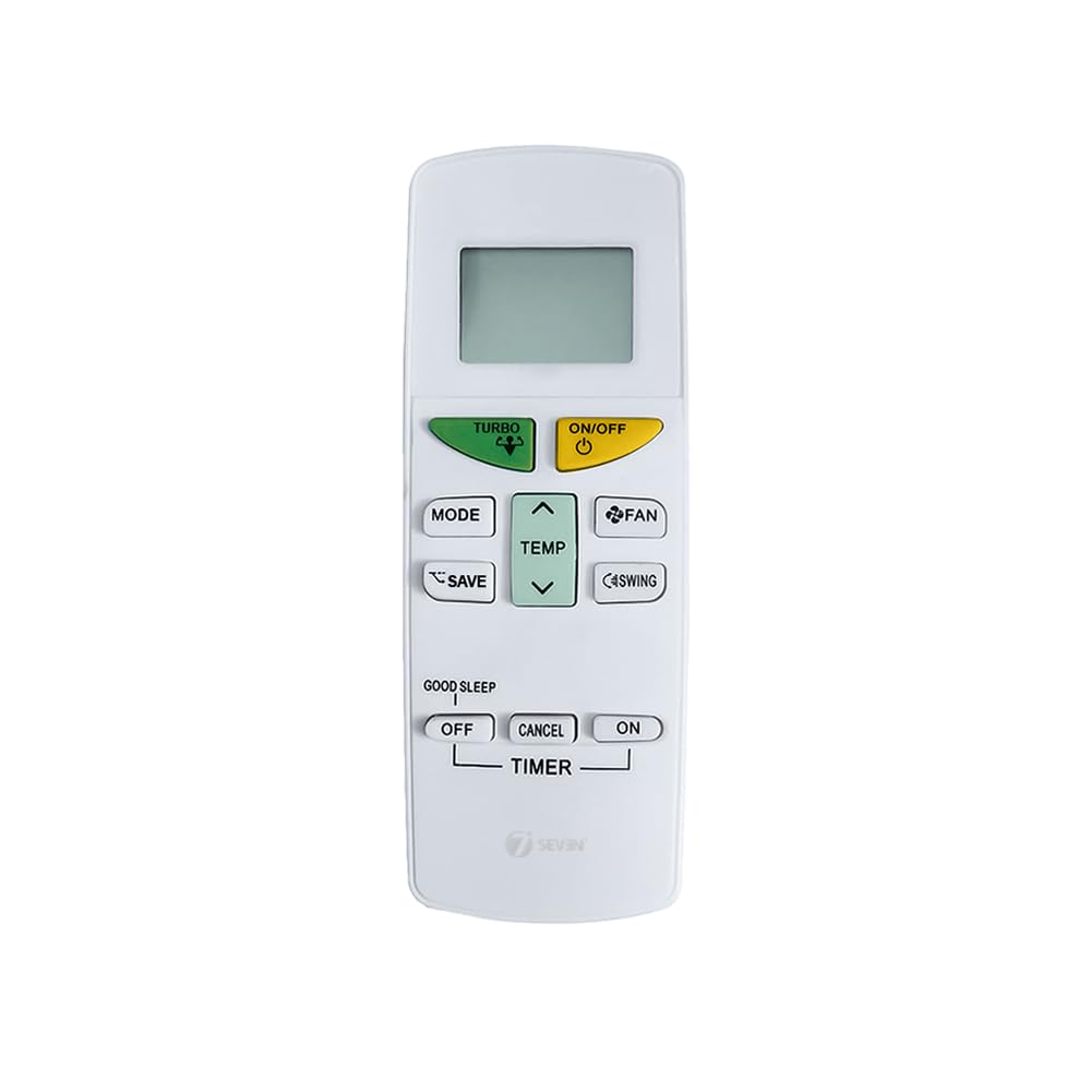 7seven® compatible daikin ac remote original arc470a25 arc70a1 model 132a suitable for split and window air conditioner and replicate of genuine remotes