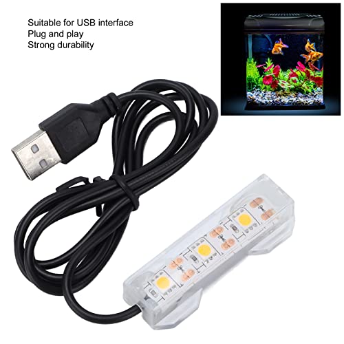 Tnfeeon USB LED Aquarium Light, 20 cm Unterwasser Lampe mit Mehrfarben Beleuchtung für Aquarien, Korallen & Wasserpflanzen, 12V, Einfache Installation