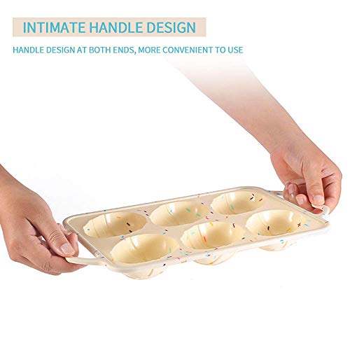 Silicone Molds for Baking Easter Egg Shape Silicone Treat Mold Trays Non-Stick Cupcake Pan for Chocolate Candy Baking Muffin Cupcake Jello Soap Candies Ice Cube Trays(Easter Egg Shape) - Thumbnail 3