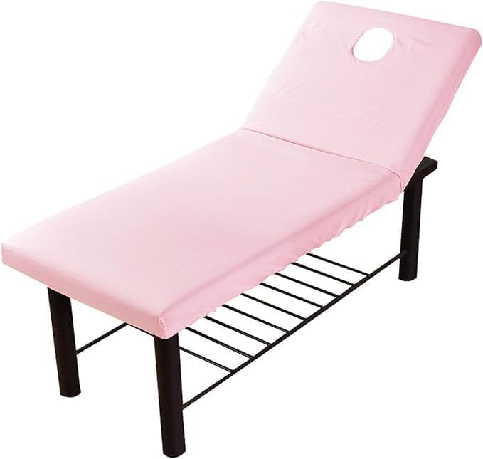1pcs Massage Bed Cover,Massage-Table/Beauty Couch Cover For Massage Tables Treatment Protection,Waterproof,Oil Resistant for 70cm or Less Massage Bed (Pink)
