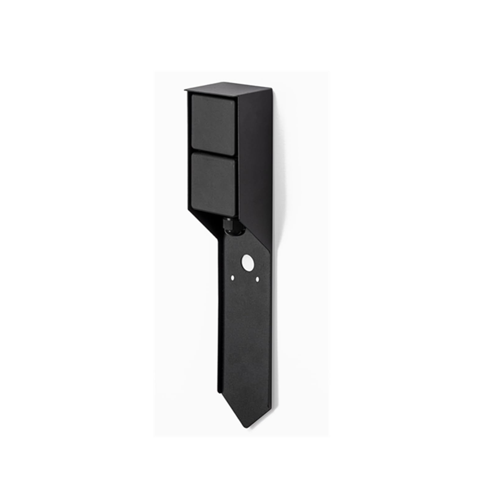 Presa elettrica da giardino, presa esterna con picchetto per esterni, 2 ingressi, in acciaio inox, IP44, antracite
