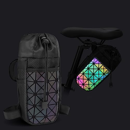 Minicoco Bike Water Bottle Holder - Drinks Holder for Pram Scooter, Wheelchair, Black, 11.0cm*7.0cm*25.0cm
