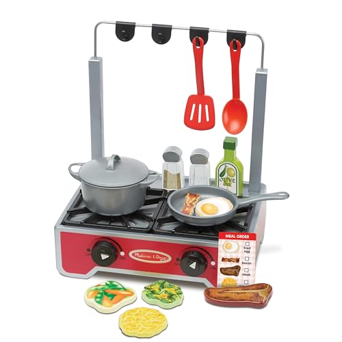 Melissa & Doug 19-teiliges Deluxe Kochfeld-Set aus Holz (E-Commerce Verpackung)