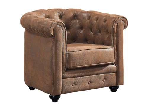 Vente unique Chesterfield Microfibre Armchair