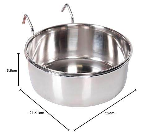 Karlie Stainless Steel Dog Bowl with Paw Motive 1500 ml ø: 19 cm Light Blue - Image 2