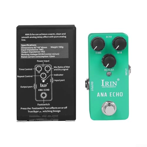 Guitar Effect Pedal Multi Effects Unit Wah Distortion Overdrive Delay Reverb Compressor Aluminium Alloy Compact Stompbox for Electric Guitar Musicians 10.2x6.2x5.5cm(RS10 Green)