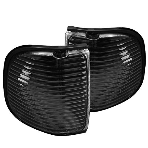 Spec-D Tuning Black Headlights+Corner Lamps Compatible With Ford Econoline Van E150 E250 E350 E540 1992-2006 L+R Pair Assembly #TOP6