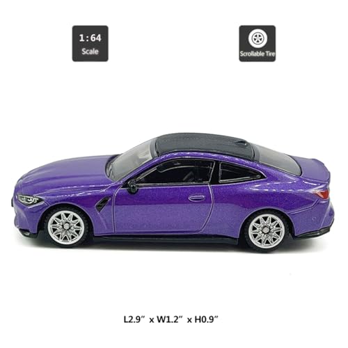 Modelo de Auto 1:64 Escala 2022 M4 G82 Morado miniatura 2