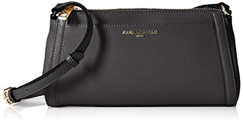 Karl Lagerfeld Paris Womens Willow Slim Crossbody, Black/Gold