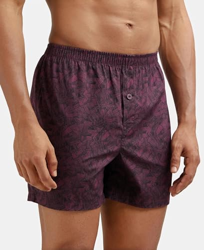 Image of Jockey 8222 Men Super Combed Mercerized Cotton Woven Printed Inner Boxers with Ultrasoft and Durable Inner Waistband (Pack of 2, Colors & Prints May Vary)