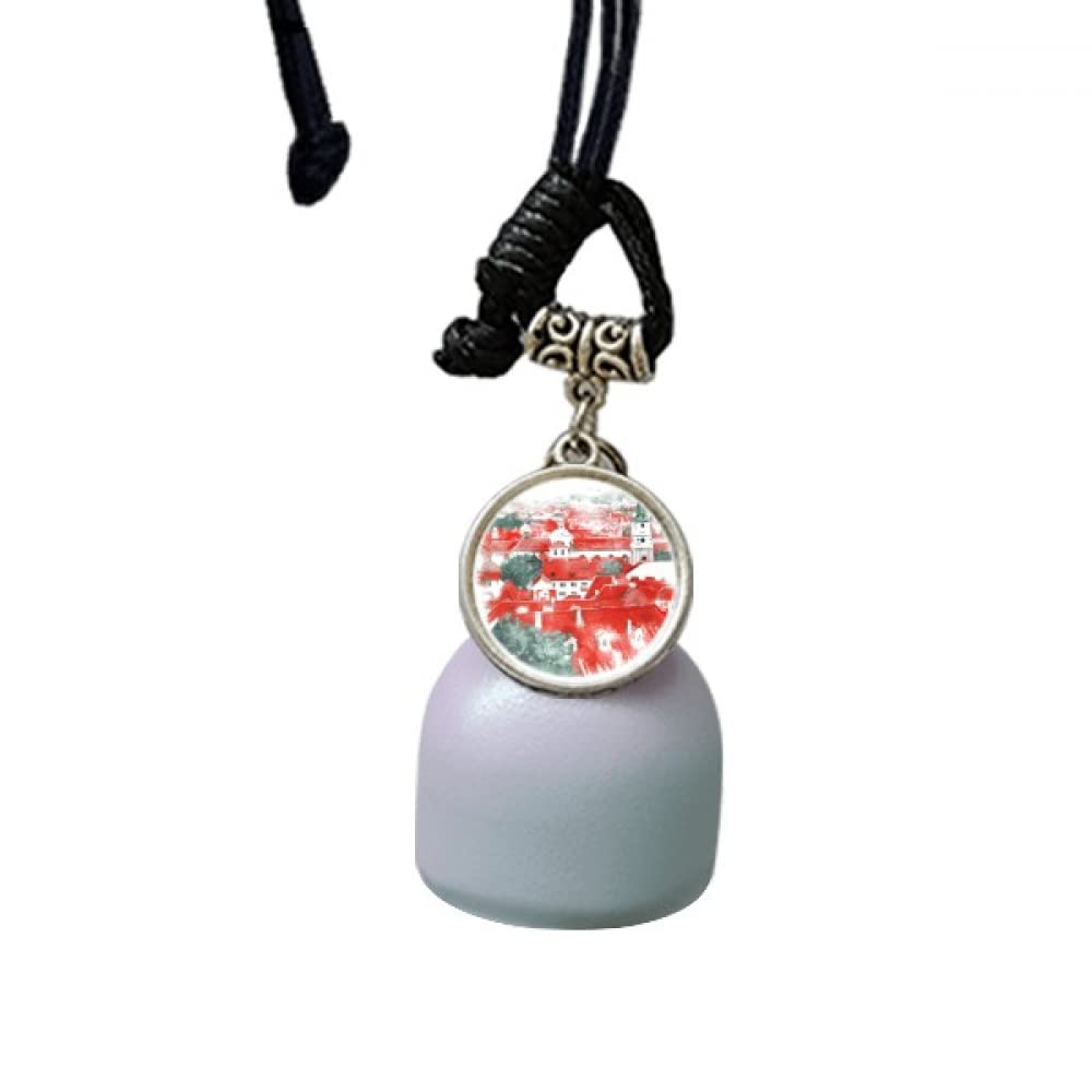 Russie bâtiment peinture carillon éolien cloche pendentif voiture toit rouge