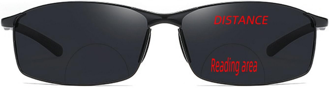 laureles Vintage Mens Night Vision Sports Sunglasses Readers Metal Frame Driving Bifocal Reading Glasses Goggles - Image 2
