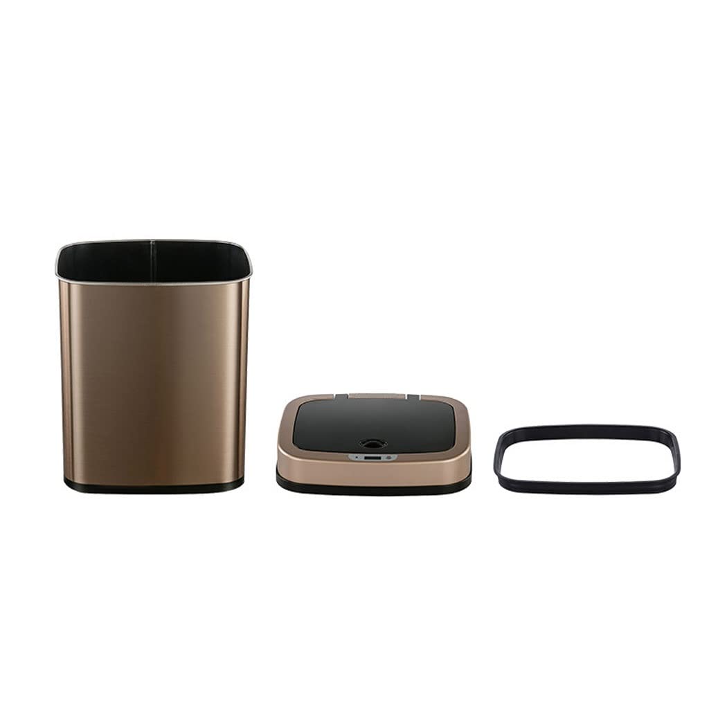 Pattumiera Home Business Office Smart Home Pattumiera Acciaio Inossidabile Induzione Automatica Soggiorno Camera da Letto Ufficio Deposito rifiuti Cucina s