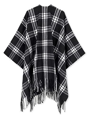 Image of Breezy Lane Women's Shawl Wraps Warm Poncho Ruana Wrap Cardigan