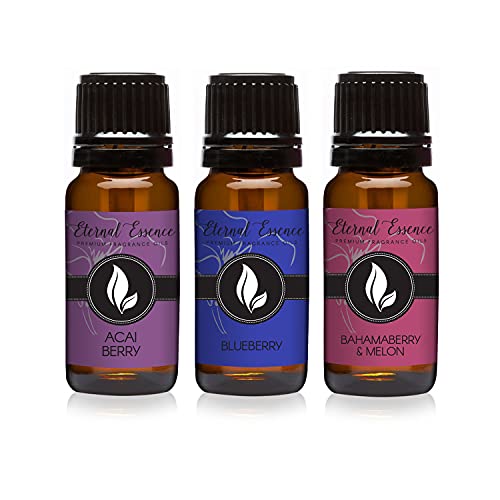 Image of Eternal Essence Oils - Trio (3) - Acai Berry, Bahama Berry & Melon & Blueberry - Premium Fragrance Oil - 10ML