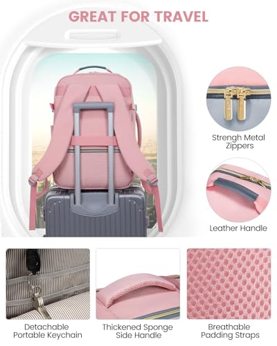 undefined LOVEVOOK 50L Travel Backpack for Women & Men, Airline Approved Carry On Luggage with 3 Packing Cubes, TSA Overnight Bags, Waterproof Personal Item Bag, Weekender Essentials Backpacks fits 17" Laptop の商品画像 6