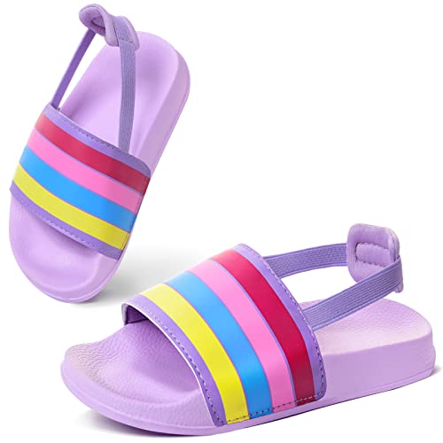 Ulikey Badelatschen Kinder, Badeschlappen Mädchen, Sommer Flache Hausschuhe, Kinder Strand Badesandalen, Rutschfest Leicht Dusch Badeschuhe für Mädchen Jungen Schwimmen und Strände Sandalen 20-30