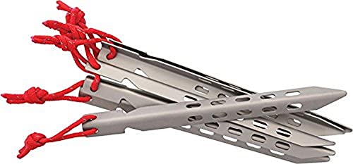 Vargo Titanium Ascent Tent Stake (6 Pack) - Ultralight, Durable, and Strong
