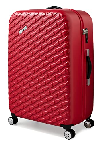 Ted Baker Women's Belle Fashion Lightweight Hardshell Spinner Luggage (Red, Checked-Large 30-Inch)2