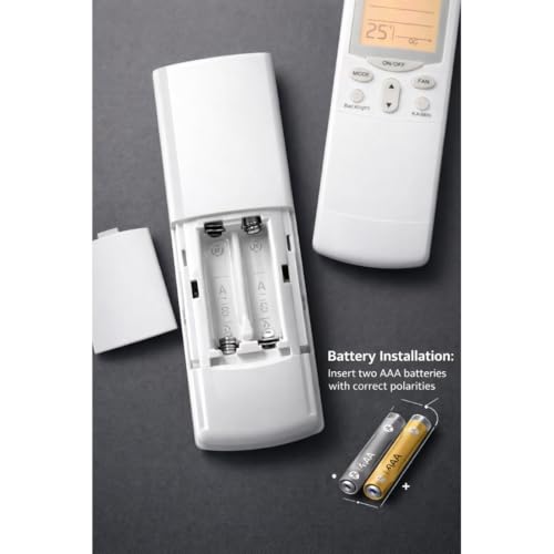 Image of Replacement AC Remote Compatible for Hitachi 68A with Backlight & Timer - White (Please Match Old Remote Before Order).